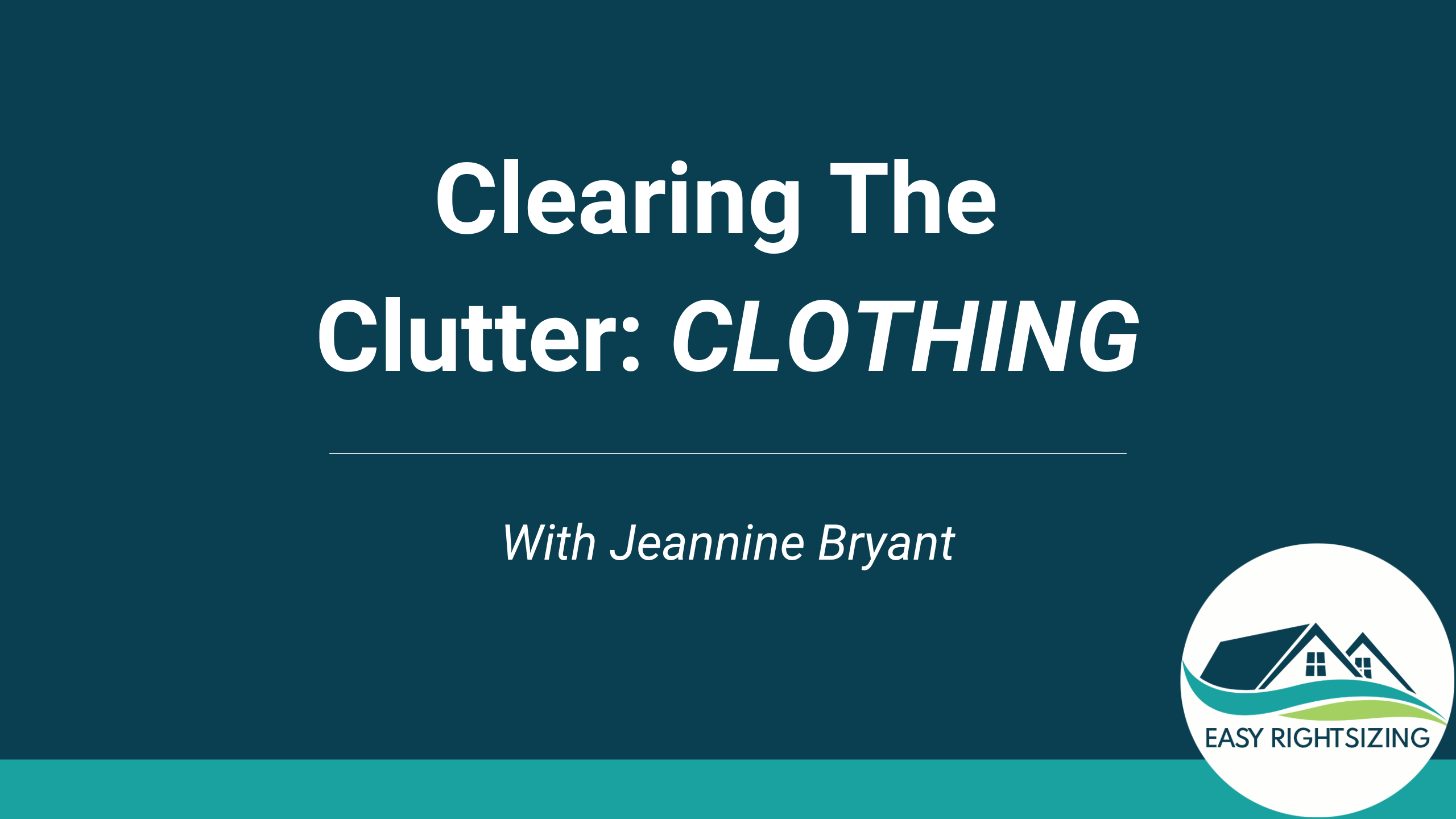 Clearing The Clutter: CLOTHING